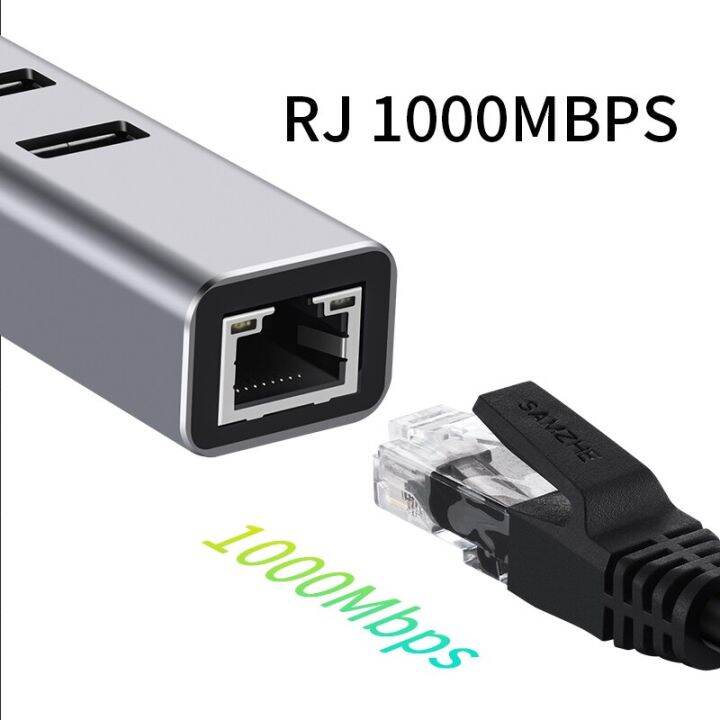 usb-3-0ฮับ-type-c-ถึงอะแดปเตอร์เครือข่ายอีเทอร์เน็ต1000mbps-rj45-usb-c-กับ3พอร์ตตัวแยก-usb3-0สำหรับคอมพิวเตอร์แล็ปท็อปอุปกรณ์เสริม-feona