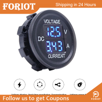 Foriot  เครื่องวัดเครื่องตรวจจับโวลต์แสดงผลแบบดิจิทัล DC 5-48V สำหรับรถมอเตอร์ไซค์รถบรรทุกทางทะเล DC โวลท์มิเตอร์