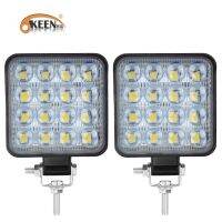 Okeen 2ชิ้นเลนส์6d 48วัตต์แอลอีดี3030 Led 16 Smd สำหรับ4x 4ออฟโร้ด Suv เอทีวีเรือแทรคเตอร์รถบรรทุกบาร์ทำงาน12V 24V