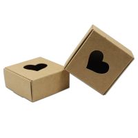50pcs/Lot Brown Kraft Gift Boxes Paper Small Soap Box Kraft Cardboard Mini Jewelry Packing Carton Box