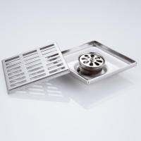 1 Pcs 304 Stainless Steel Bathroom Toilet Floor Square Drain Mesh Self-sealing Waste Grate Strainer Kitchen Accessories Traps Drains