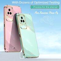 เคสแฟชั่นชุบสำหรับ Xiaomi Poco F4 5G Pocof4ลูกบาศก์รูบิคพร้อมเคสแบบนุ่มซิลิโคนตะเข็บขอบตรงสำหรับผู้ชายผู้หญิง
