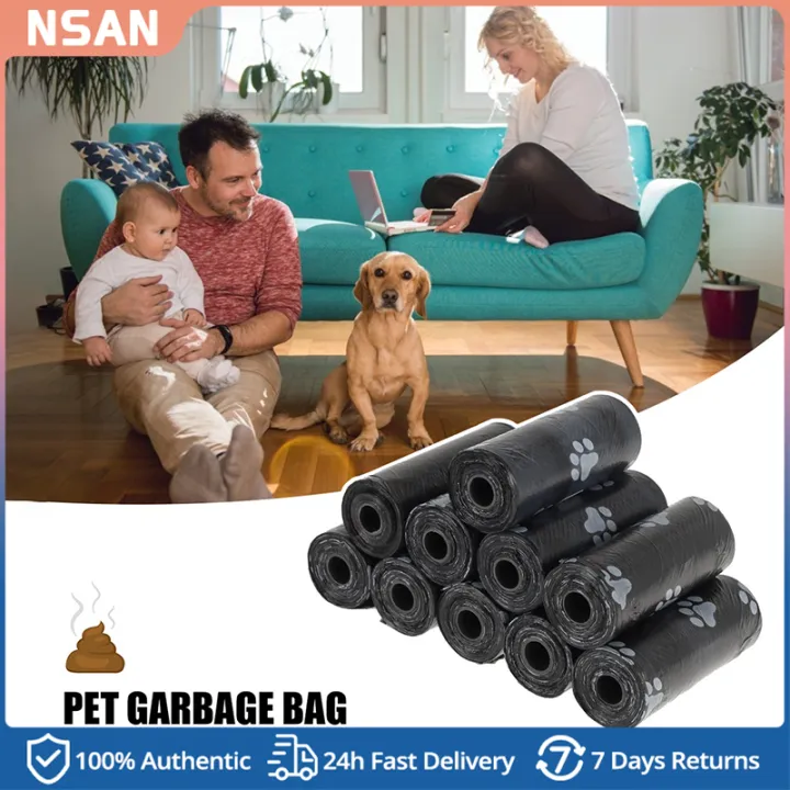 RIZE Pet Poop Bag，Pet Trash Bag Clean Garbage Bags Printed Dog Cat