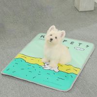 Dog Mat Cooling Pet Dog Pad Ice Cushion Oxford Cloth Square Kennel For Medium Large Dogs Cats Cool Cold Silk Dog Bed Supplies