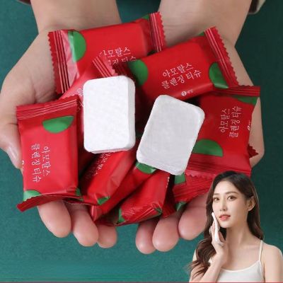 【YF】 20Pcs/bag Disposable Cotton Compressed Face for Outdoor Wet Wipes Washing Napkin Make Up Tools