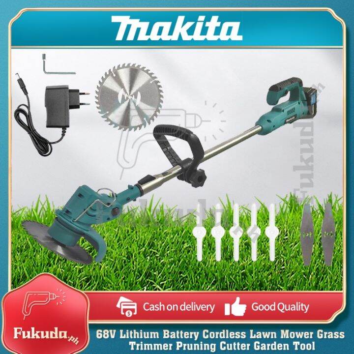 Makita 68V Lithium Battery Cordless Lawn Mower Grass Trimmer Pruning ...