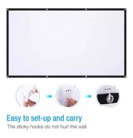 Projector Screen 16 9 Portable Folding Soft Screen Home HD Projection Screen Polyester Fiber Video Beamer Screen Wall