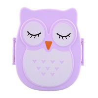 Cute Cartoon Owl Lunch Box Food Storage Send a Spoon Portable Kids Student Lunch Bento Box Container With Compartments Case