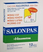 Chính hãng - Freeship  cao dán salonpas hộp 12 miếng