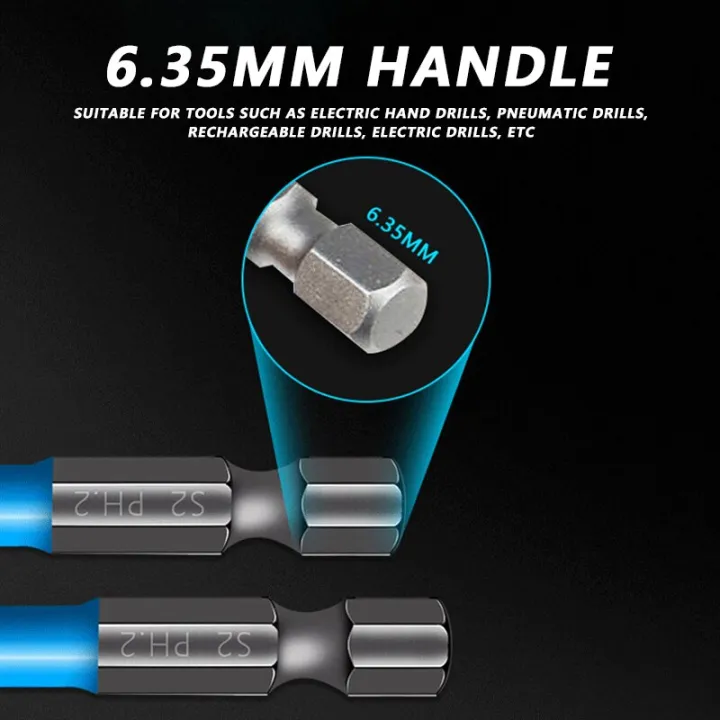 1-4-electric-anti-slip-screwdriver-head-high-hardness-strong-magnetic-cross-drilling-bits-durable-hand-drill-driver-accessories-screw-nut-drivers