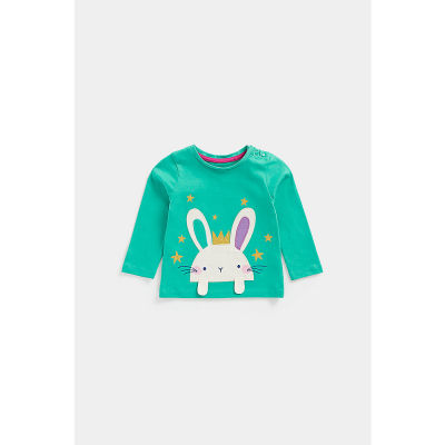 เสื้อยืดแขนยาวเด็กผู้หญิง Mothercare Bunny Long-Sleeved T-Shirt CD010