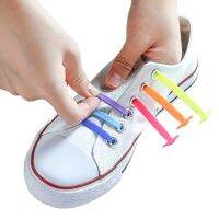 16pcs Laces Creative Shoelace เชือกรองเท้าซิลิโคน 16 ชิ้น แบบแบน ยืดหยุ่นสูง ไม่ต้องผูก ทำความสะอาดง่าย