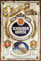 Schneider Weisse ธีมเบียร์โรงเบียร์โลหะป้ายดีบุกโฆษณาเครื่องหมายตกแต่งขนาด8X12นิ้วห้องทานอาหารในครัวห้องนั่งเล่นห้องนอน