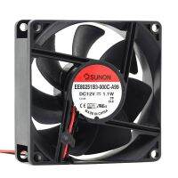 sunon EE80251B3-000C-A99 8cm 8025 12V 1.1W Dual ball bearing Silent quiet fan 80X80X25 mm mute air volume computer cooling fan