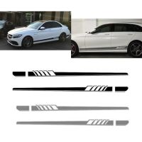 Free delivery Car Sticker Racing Stripe Body Side Skirt For Benz C Class W205 AMG Edition 507 new