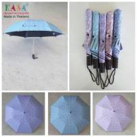 ร่มพับ รหัส204-2 ร่ม 2 ตอน มือกาง ผ้าพิมพ์ลาย กันUV ร่มกันแดด ร่มกันฝน ผลิตในไทย umbrella