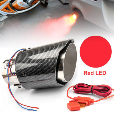 แสงสีแดงสากลรถยนต์LEDไอเสียท่อไอเสียเคล็ดลับท่อF Lamingตรงรถดัดแปลงเต้าเสียบเดียวท่อไอเสียท่อหางคอ