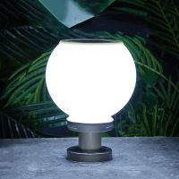 20CM LED Solar Column Head Light Courtyard Corner Light Gate Column Light Lawn Garden Ball Wall Light Stone Column Ceiling Light