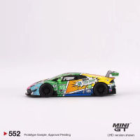 MINI GT 1:64รุ่นรถ Lambor Huracan GT3 EVO GEAR Racing Alloy Sport Vehicle #552 LHD