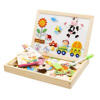 Fly AC Wooden Educational Toys Magnetic Art Easel Animals Wooden Puzzles Games for Kids BirthdayXmas gift