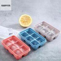 SHENYIA แบบพกพา6ช่องซิลิโคนสำหรับช็อคโกแลตเครื่องดื่มการทำขนมสำหรับปาร์ตี้วิสกี้ครัวตู้แช่แกดเจ็ตถาดน้ำแข็งก้อนเครื่องมือบาร์แม่พิมพ์น้ำแข็งก้อน