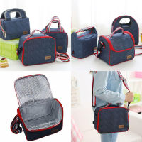 New fashion Denim Lunch Bag Thermal Food Insulated Bag Kids Women or Men Casual Cooler Thermo Picnic Bag Functional Storage Bag