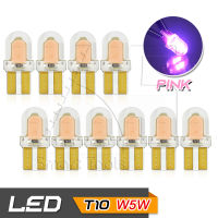 65Infinite (แพ๊ค 10 COB LED T10 W5W สีชมพู) 10x COB LED Silicone T10 W5W  ไฟหรี่ ไฟโดม ไฟอ่านหนังสือ ไฟห้องโดยสาร ไฟหัวเก๋ง ไฟส่องป้ายทะเบียน ไฟส่องเท้า กระจายแสง 360องศา CANBUS สี ชมพู อม ม่วง  (Pink)