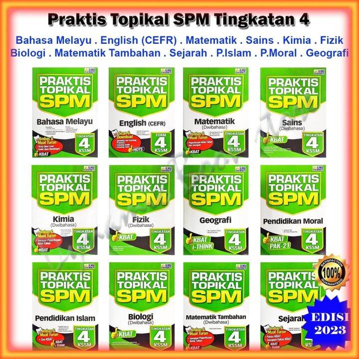 Buku Latihan : Praktis Topikal SPM KSSM Tingkatan 4 Edisi 2023 - B ...