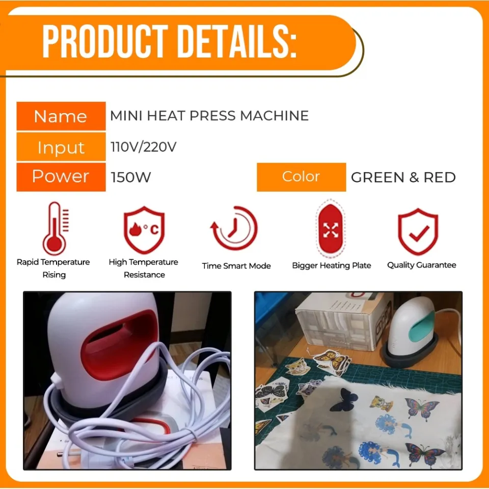 Mini Heat Press Machine T-Shirt Printing Easy Heating Transfer