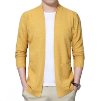 Cardigans ใหม่ฤดูใบไม้ผลิของผู้ชายคาร์ดิแกนเสื้อกันหนาวชายคอวีบางส่วนของผู้ชายเกาหลีเสื้อเสื้อกันหนาวเยาวชน