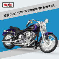 Maisto 1:18 Harley 2001 Fxsts Springer Softail Motorcycle Simulation Model