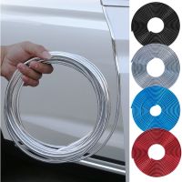 5m Car Anti-collision Electroplating Strips Door Opening Protection U-shaped Glossy Strip Auto Style Silver Decorative Stickers Car Door Protection