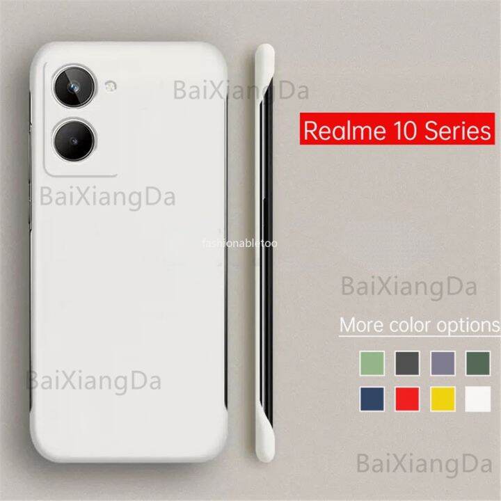 เคสสำหรับ-realme-10-pro-plus-10pro-10t-realme10-4g-5g-สี่มุมไร้กรอบบางเฉียบไร้กรอบบำรุงผิวรู้สึกเคสพีซีแบบหนาโทรศัพท์กรอบฝาหลังป้องกันเคสกันกระแทกมือถือ