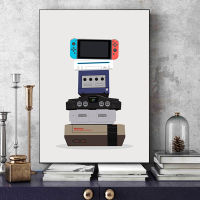 Gaming Retro Video Game Canvas Paintings Gamepad Controller Poster Print Wall Art Pictures for Boys Kids Room Wall Decor Cuadros