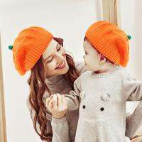 Cute Pumpkin Baby Warm Mommy Halloween Hat Parent-child