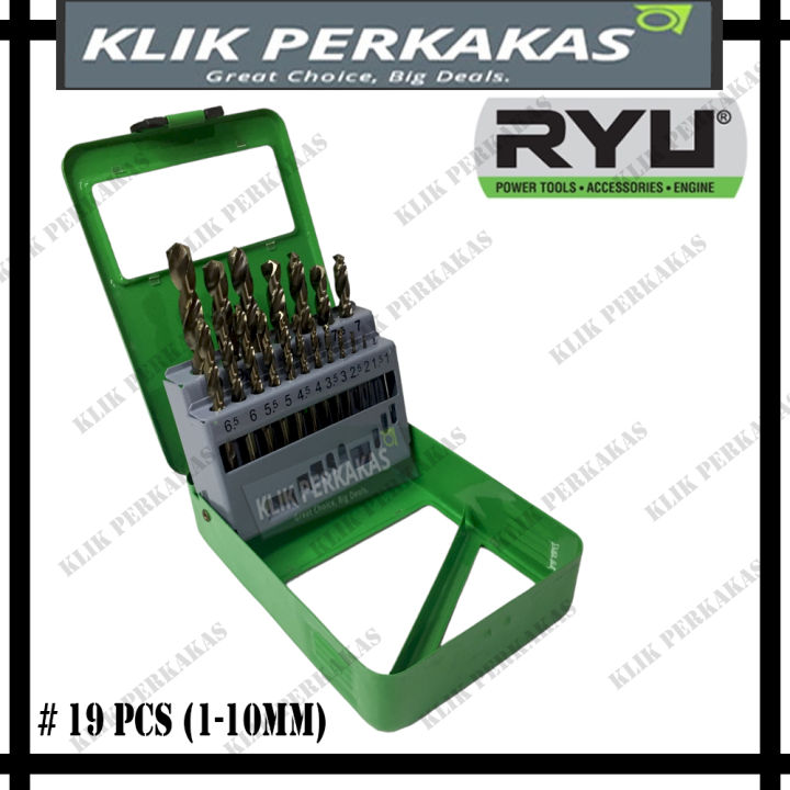 Tekiro Ryu Mata Bor Cobalt Set Pcs Ryu Hss Co Mm Drill Bit Besi