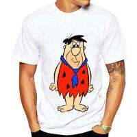 Fred Flintstone Cool Ivory graphic Men cotton O-NECK T-SHIRT