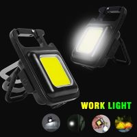 Mini LED Flashlight Work Light Portable Pocket Flashlight Keychains USB Rechargeable Outdoor Waterproof Camping Small Key Light Rechargeable  Flashlig