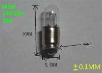 หลอดไฟแนะนำขนาดเล็ก MG6 24V-28V ขนาดเส้นผ่านศูนย์กลาง5.5มม. ร่องหลอดไฟ36V MG6 10ชิ้นวันนี้