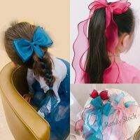 【Ready Stock】 ♚✇☂ C18 Cute Kids Ponytail Braided Hair Clip Long Ribbon Hair Accessories