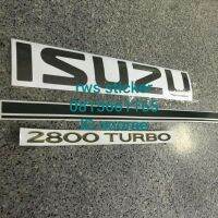 สติ๊กเกอร์ติดฝาท้าย 2800 TURBO เส้นยาว  สีดำ 1ชุด มี 3 ชิ้น