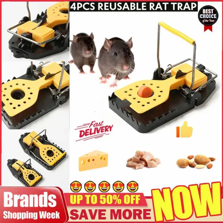 【New Arrival+ In Stock】4pcs Reusable Rat Trap Garden Rat Trap Bait