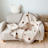 Knit Blanket Swaddling Blankets for Baby Newborn Babies Accessories Bear Childrens Winter Warm Bed Cover Bedding Manta Bebe