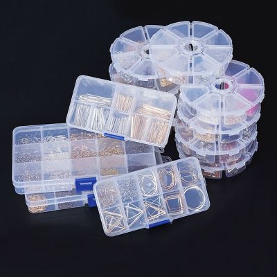 Transparent Square Plastic Storage Box Case 10/24 Slot Adjustable for Pils Jewelry Beads Earring Case Organizer Packaging
