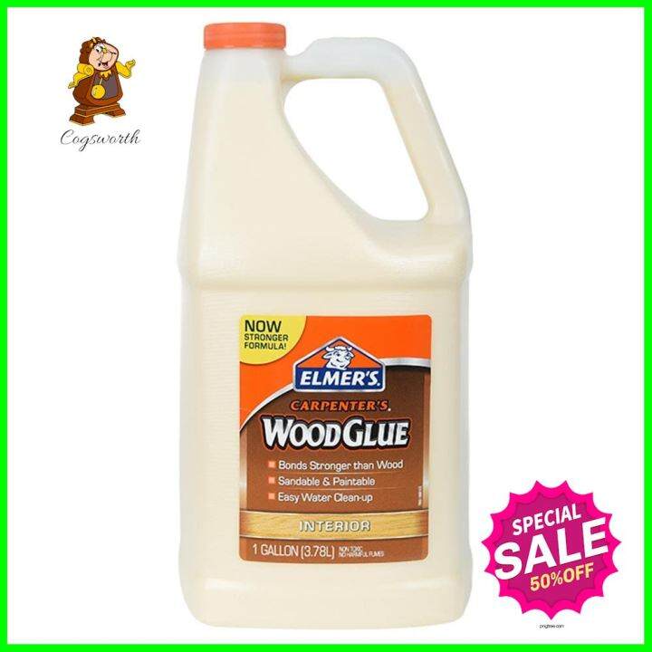 กาวลาเท็กซ์แบบติดไม้ ELMER'S 1 แกลลอน สีขาวWOOD ADHESIVE LATEX GLUE