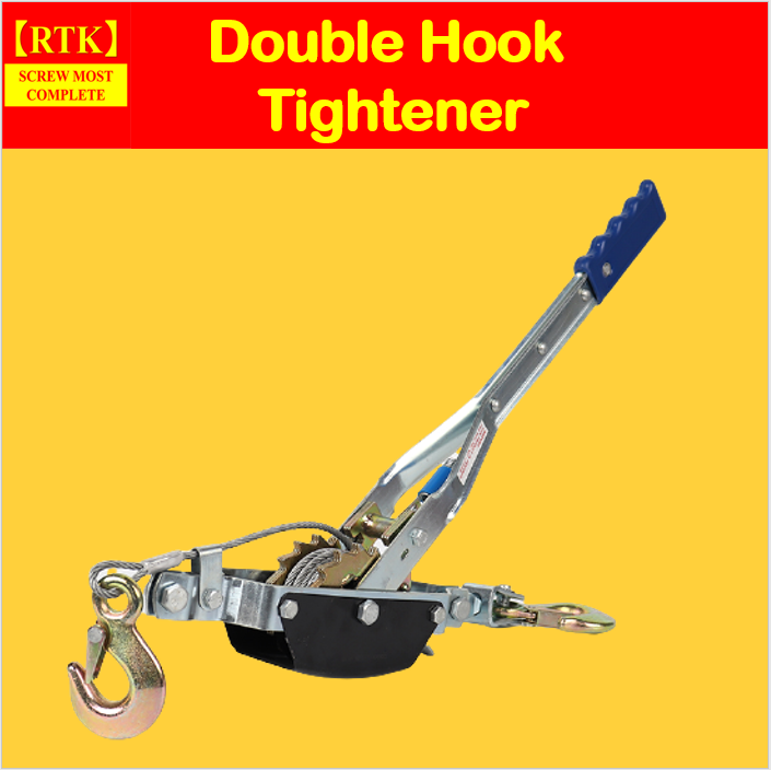 RTK 4T DOUBLE HOOK TIGHTENER HAND PULLER PAT GRIP RATCHET PULLER WIRE