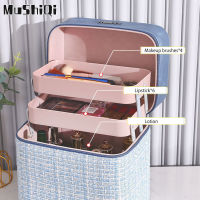 MUSHIQI Tas Kosmetik กล่องเก็บเครื่องสำอางความจุมากเคสพกพาแบบพกพา