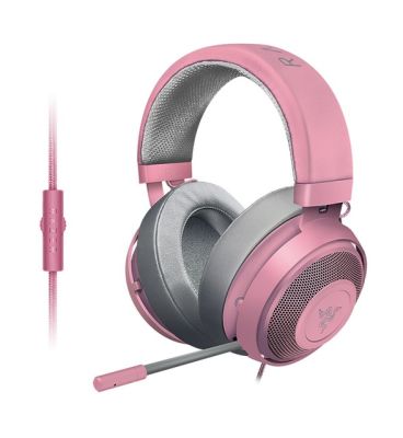 New Kraken Pro V2 Crystal Pink gaming headphone girl Cat ear stereo wired music game headset for PC mobile phone