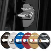 4pcs Car Door Lock Protective Cover Case Decoration for Toyota Hilux Surf Vigo Revo 2017 2018 Auto Anti-rust Sticker Accessories