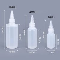 【cw】 10PCS Plastic Small Squeeze Bottles with Cap Food Grade Glue Bottle for Icing Cookie Decorating/Condiments/Arts and Crafts